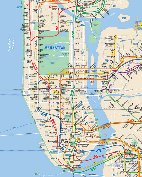 Métro de New-York : carte